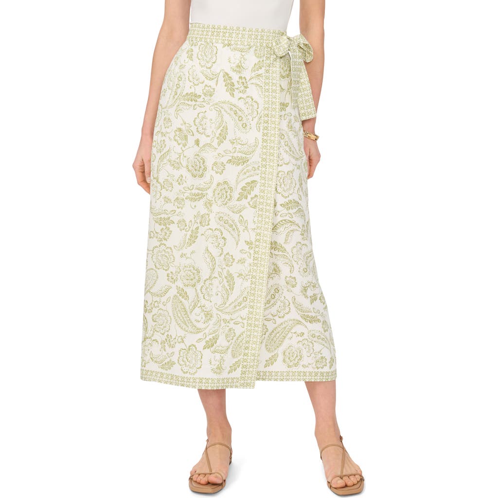 Vince Camuto Vince Camuto Mixed Print Wrap Skirt