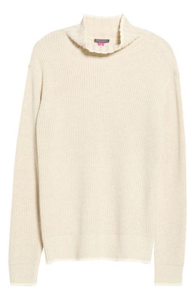 Vince Camuto Vince Camuto Mixed Stitch Turtleneck Sweater