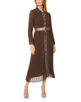 Vince Camuto Vince Camuto Pleated Midi Shirtdress