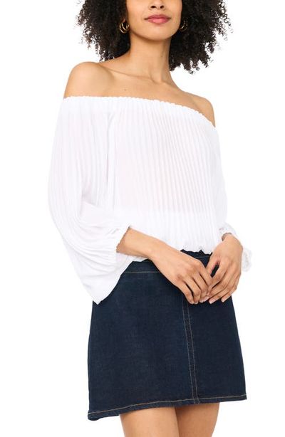 Vince Camuto Vince Camuto Pleated Off the Shoulder Top