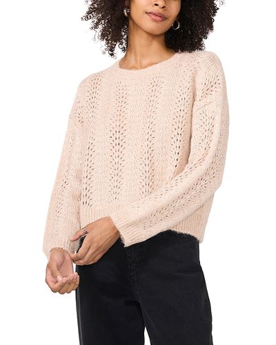 Vince Camuto Vince Camuto Pointelle Dropped Shoulder Sweater