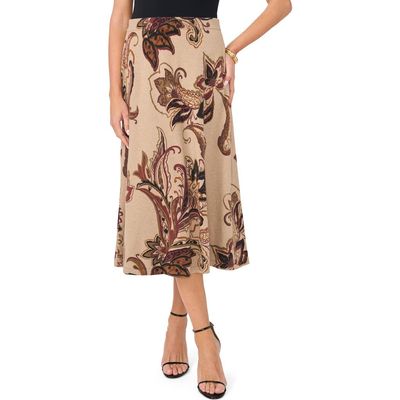 Vince Camuto Vince Camuto Print Midi Sweater Skirt
