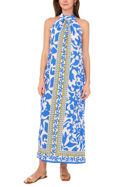 Vince Camuto Vince Camuto Print Tie Back Sleeveless Maxi Dress