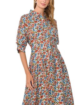 Vince Camuto Vince Camuto Printed Button Up Shirt Dress