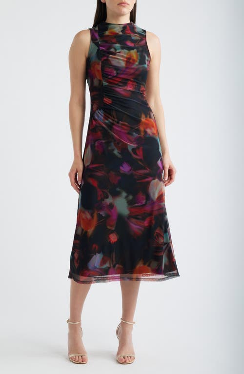 Vince Camuto Vince Camuto Ruched Floral Print Cocktail Dress