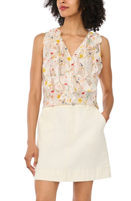Vince Camuto Vince Camuto Ruffled V-Neck Sleeveless Top