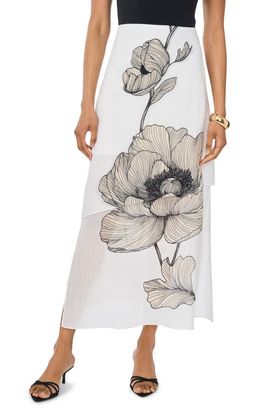 Vince Camuto Vince Camuto Semisheer Printed Skirt