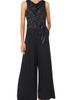 Vince Camuto Vince Camuto Sequin Cowl Neck Wide Leg Jumpsuit - 1