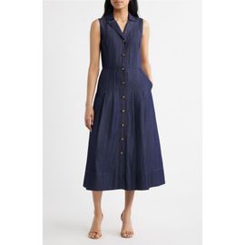 Vince Camuto Vince Camuto Sleeveless Denim Midi Dress 