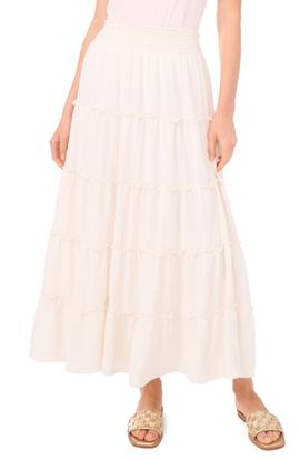 Vince Camuto Vince Camuto Smock Waist Tiered Maxi Skirt