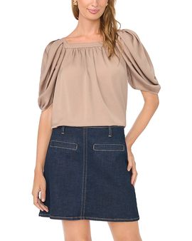 Vince Camuto Vince Camuto Square Neck Puff Sleeve Blouse