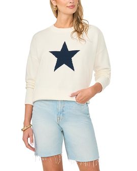 Vince Camuto Vince Camuto Star Motif Crewneck Sweater