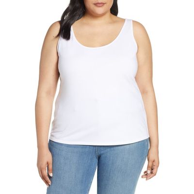 Vince Camuto Vince Camuto Stretch Cotton Blend Tank