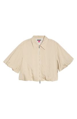 Vince Camuto Vince Camuto Stripe Crop Bubble Jacket