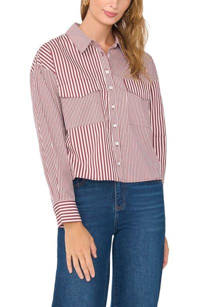 Vince Camuto Vince Camuto Striped Long Sleeve Button-Up Shirt