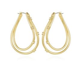 Vince Camuto Vince Camuto Teardrop Hoop Earrings with Stone Accents