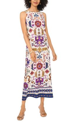 Vince Camuto Vince Camuto Tie Print Sleeveless Maxi Dress
