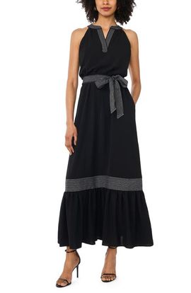 Vince Camuto Vince Camuto Trapunto Contrast Stitch Maxi Dress