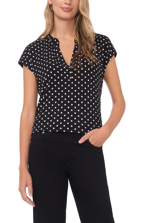 Vince Camuto Vince Camuto V-Neck Dot Print Top
