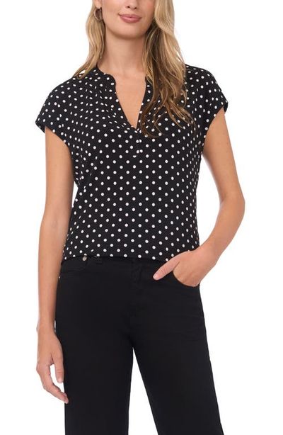 Vince Camuto Vince Camuto V-Neck Dot Print Top