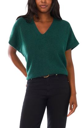 Vince Camuto Vince Camuto V-Neck Short Sleeve Boxy Sweater
