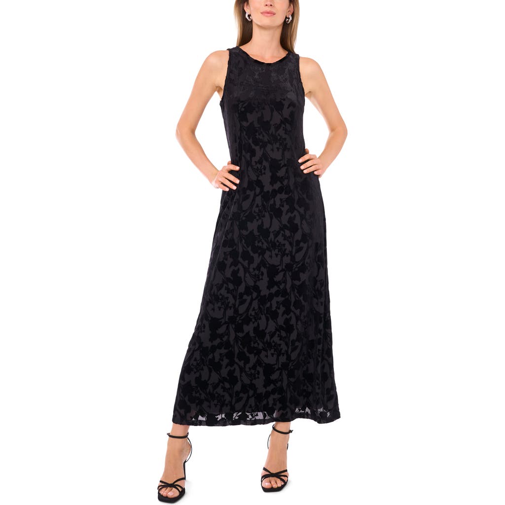 Vince Camuto Vince Camuto Velvet Flocked Mesh Dress