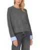 Vince Camuto Vince Camuto Woven Cuff Crewneck Sweater - 1