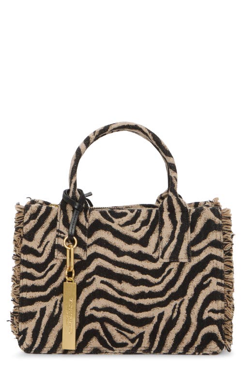 Vince Camuto Vince Camuto Zhury Zebra Stripe Fringe Trim Tote