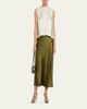 Vince Citrine Bloom Pleated Satin Top - 2