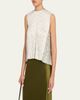 Vince Citrine Bloom Pleated Satin Top - 4