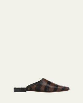 Vince Dakota Zebra Calf Hair Mules