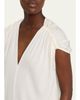Vince Gathered Cap-Sleeve Silk-Blend Blouse - 5