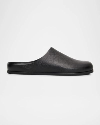 Vince Leo Grained Leather Clogs