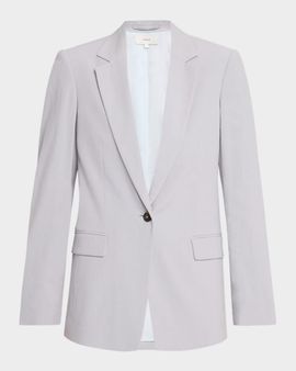 Vince Linen-Blend Single-Breasted Blazer