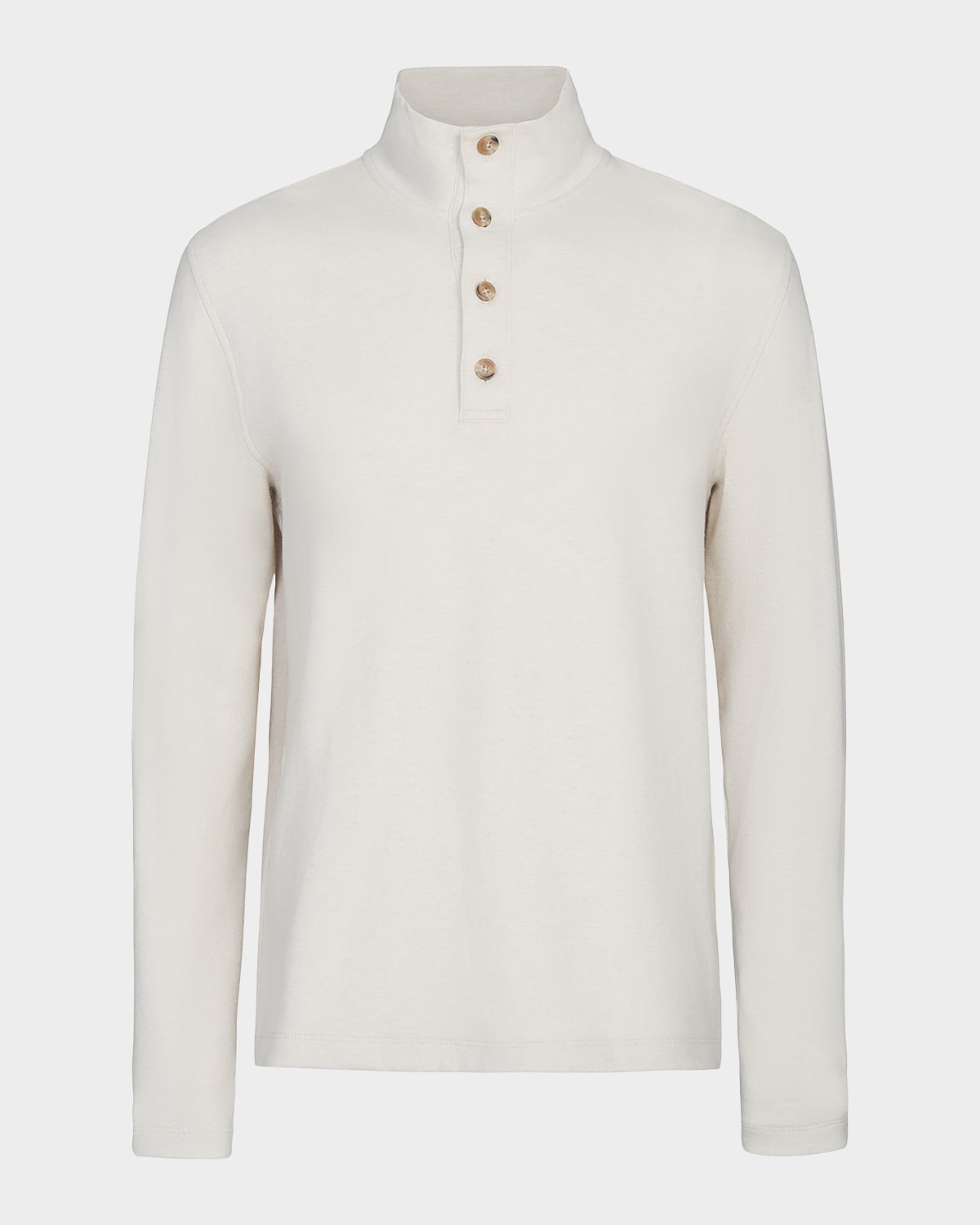 ★sale★Men's MockNeck 4G02 CBOT Vince - Men's Cotton Four-Button Mock Neck Sweater