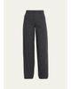 Vince Micro Houndstooth Wide-Leg Trousers - 1