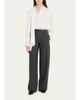 Vince Micro Houndstooth Wide-Leg Trousers - 2