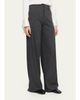 Vince Micro Houndstooth Wide-Leg Trousers - 4