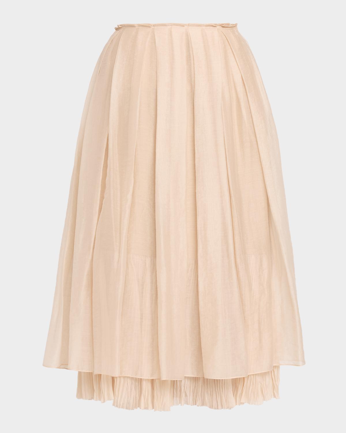 Vince Pleated Layered Skirt