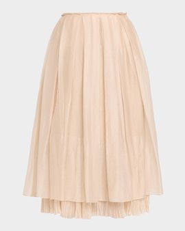 Vince Pleated Layered Skirt