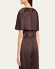 Vince Plissé Satin Cape Top - 3