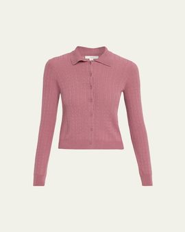 Vince Pointelle Wool Cardigan