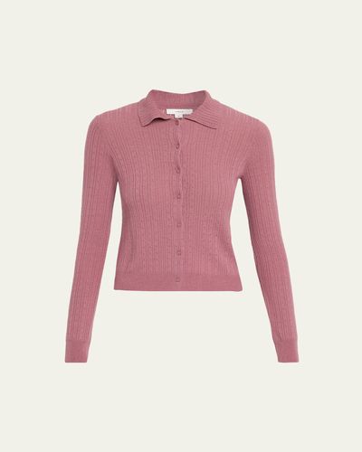 Vince Pointelle Wool Cardigan