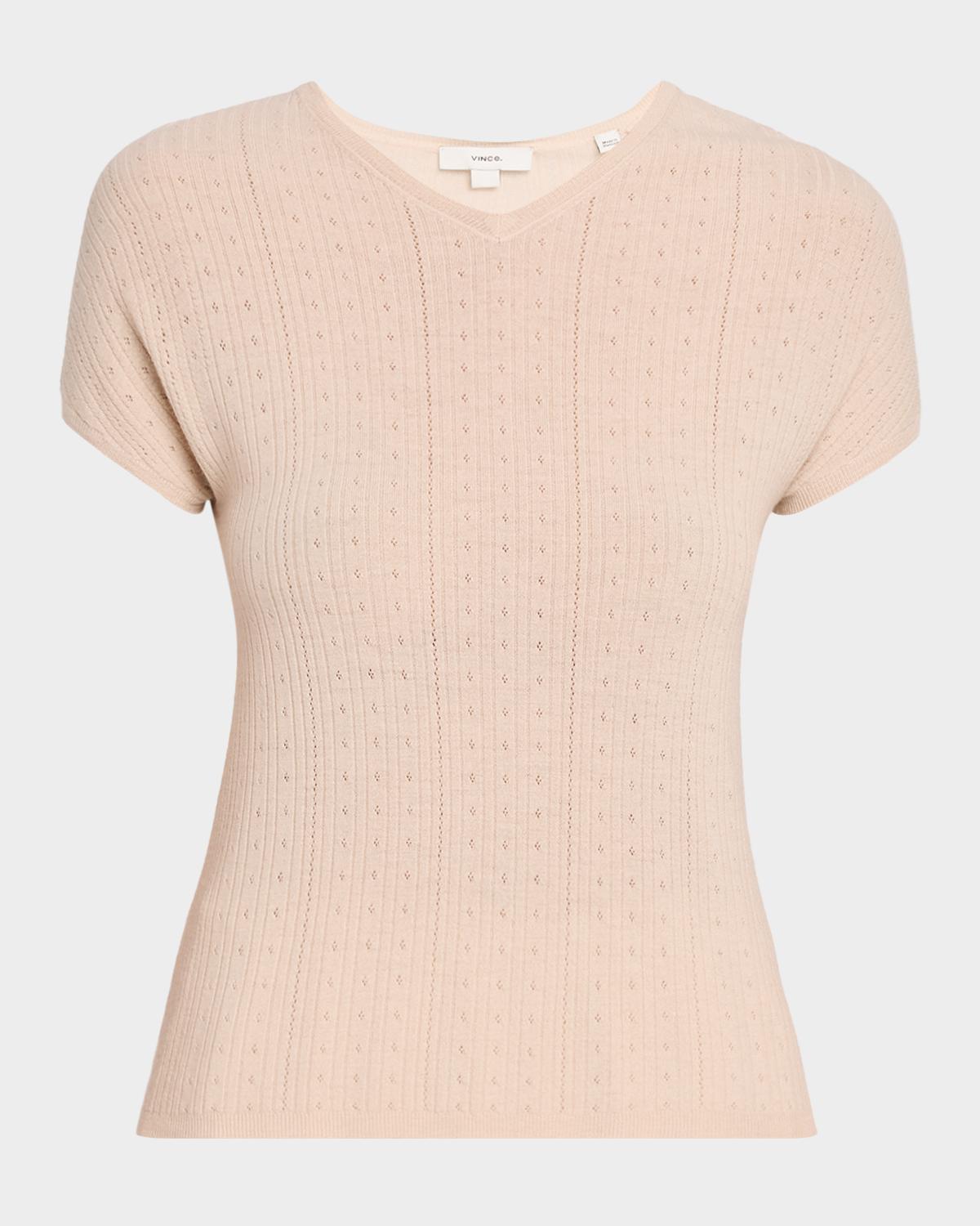 Vince Pointelle Wool T-Shirt