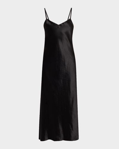 Vince Satin V-Neck Slip Dress