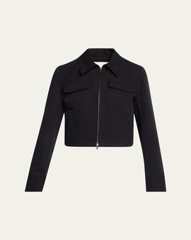 Vince Shrunken Stretch Cotton Jacket