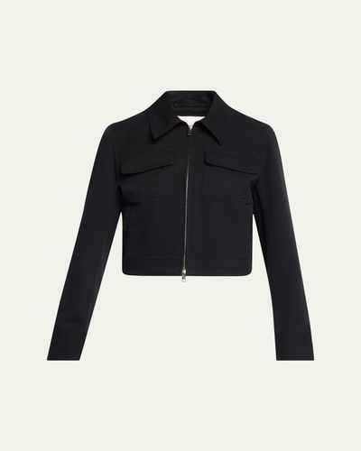 Vince Shrunken Stretch Cotton Jacket