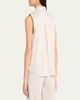 Vince Sleeveless Buttoned Poplin Top - 3