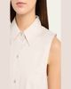 Vince Sleeveless Buttoned Poplin Top - 5