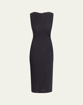 Vince Sleeveless Gathered-Waist Dress